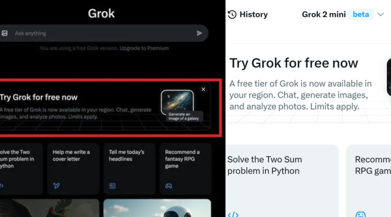 X offers free version of Grok AI